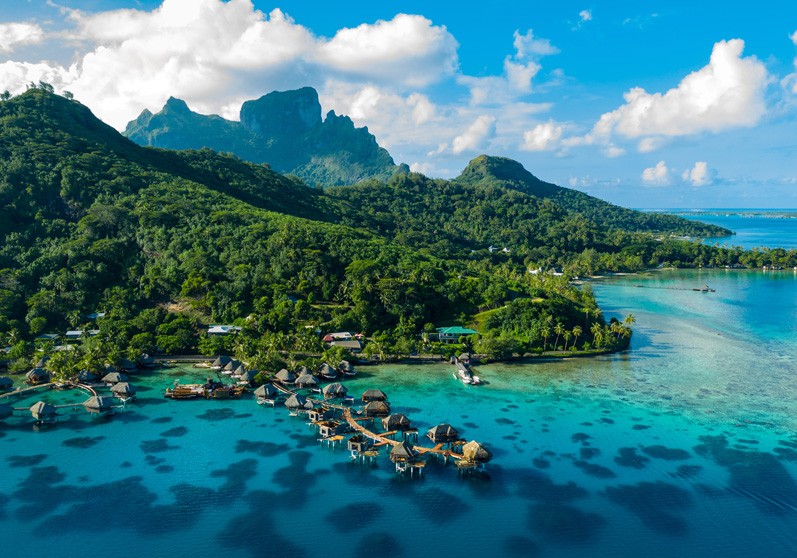 landscape of Bora Bora, a popular yacht charter destination